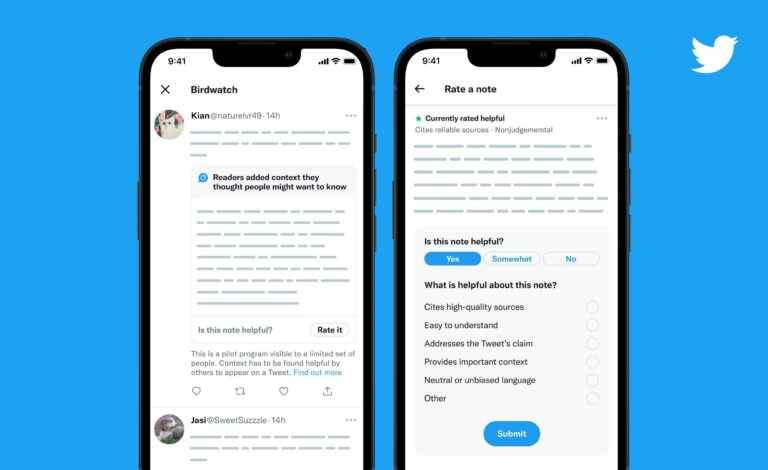Twitter rend Birdwatch, ses vérifications factuelles participatives, beaucoup plus importantes
