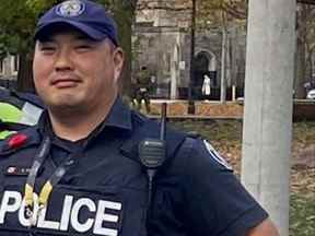 Const.  Andrew Hong, un vétéran de la police de 22 ans, a été tué par balle par un homme armé à Mississauga le 12 septembre 2022.