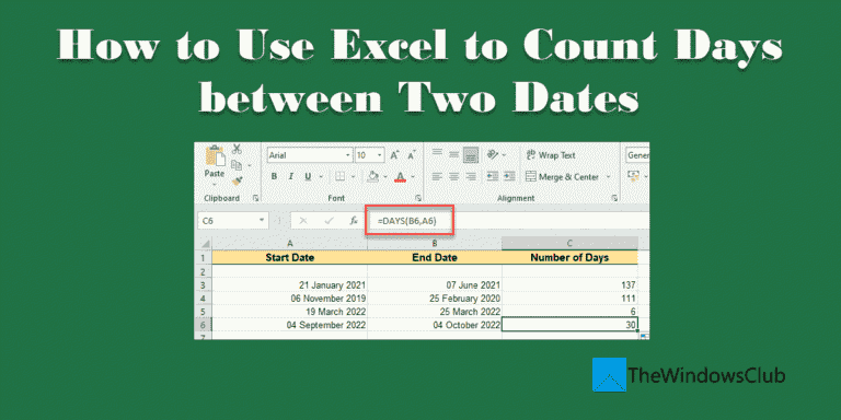 Comment utiliser Excel pour compter les jours entre deux dates