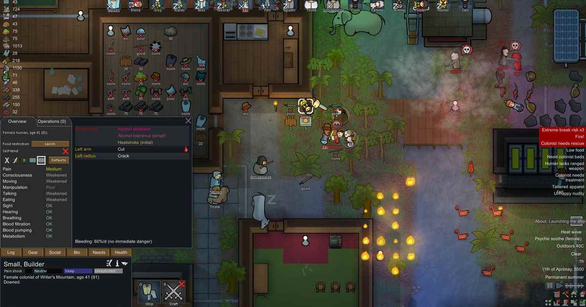 Comment RimWorld fait de la misère et de la crise un bon moment
