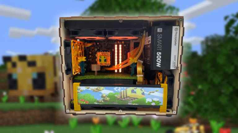 Ce PC de jeu personnalisé est une ferme d'abeilles Minecraft
