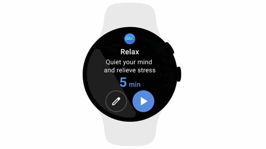 Un graphique montrant une tuile sur Wear OS 3