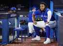 Vladimir Guerrero Jr. des Blue Jays de Toronto réagit après la défaite de son équipe contre les Mariners de Seattle.