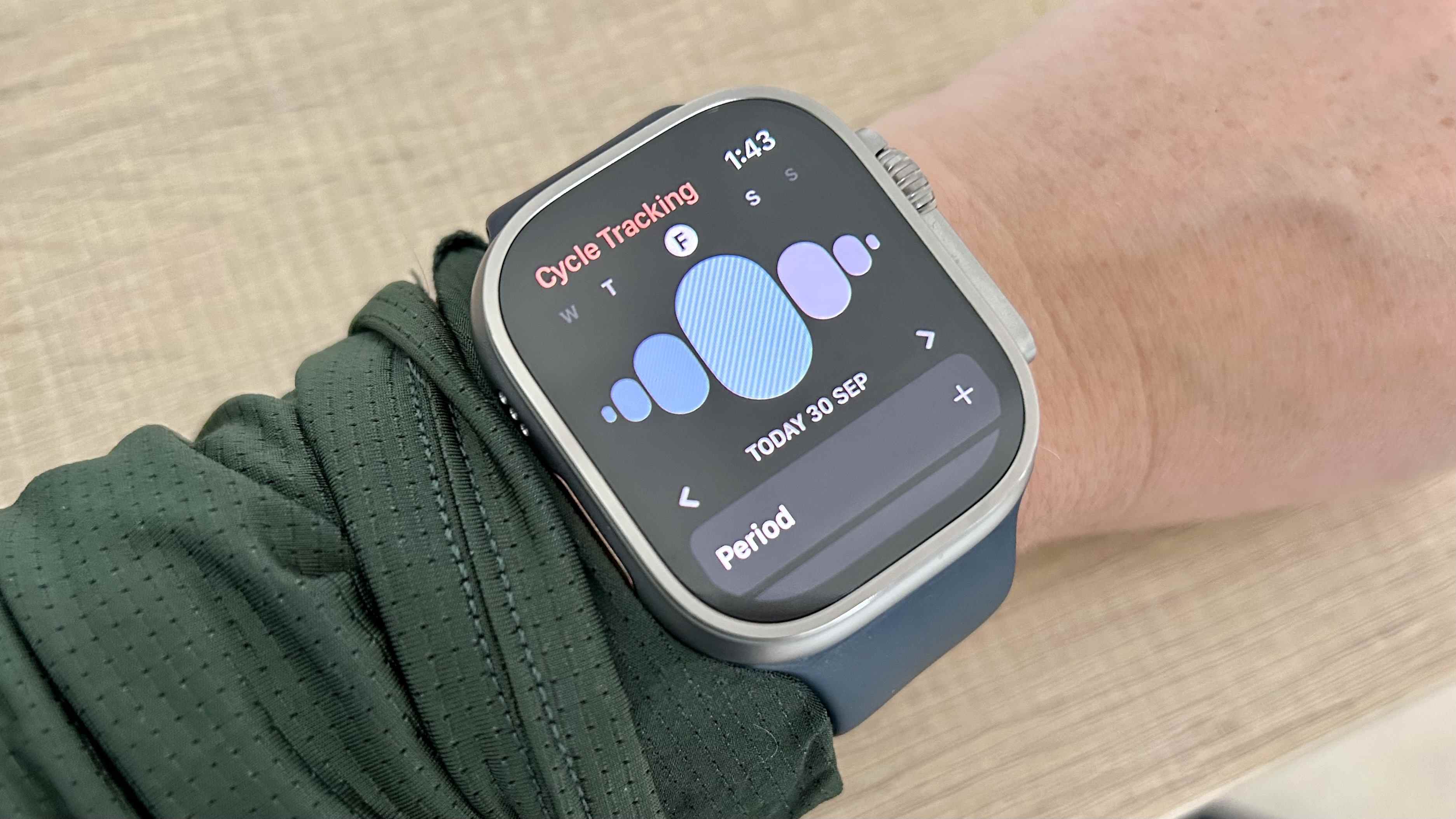 Suivi menstruel sur l'Apple Watch Ultra