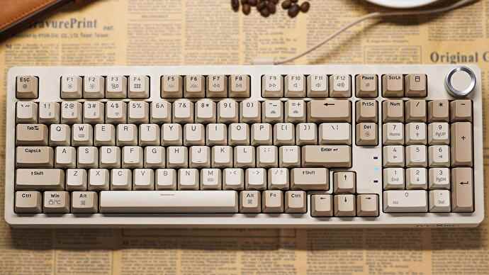 un clavier james donkey rs2 dans un coloris rétro