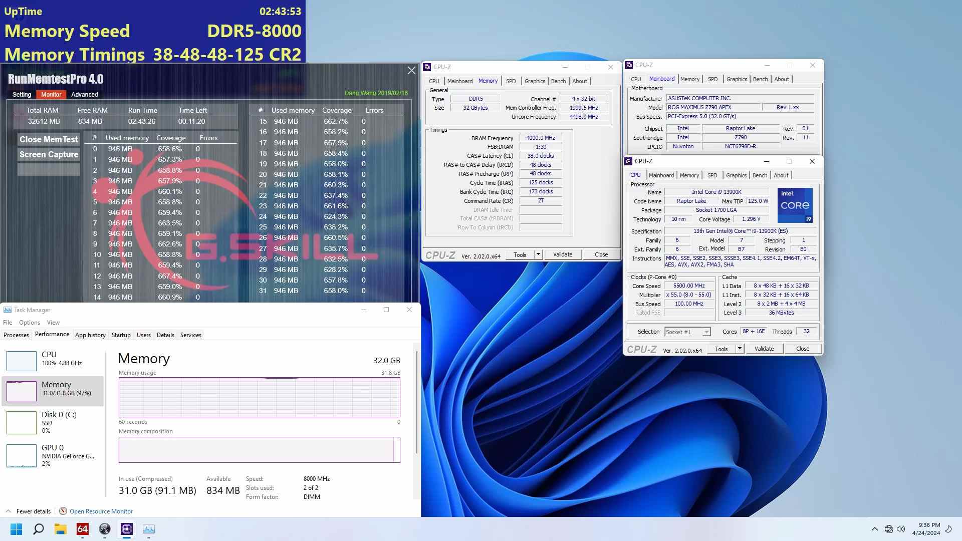 DDR5 pour Raptor Lake