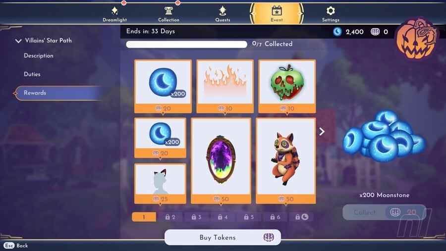 Disney Dreamlight Valley: Guide du chemin des étoiles des méchants d'Halloween 2