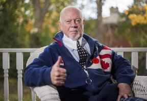 Le commentateur de hockey Don Cherry à Mississauga le 9 novembre 2021. (Ernest Doroszuk/Toronto Sun)