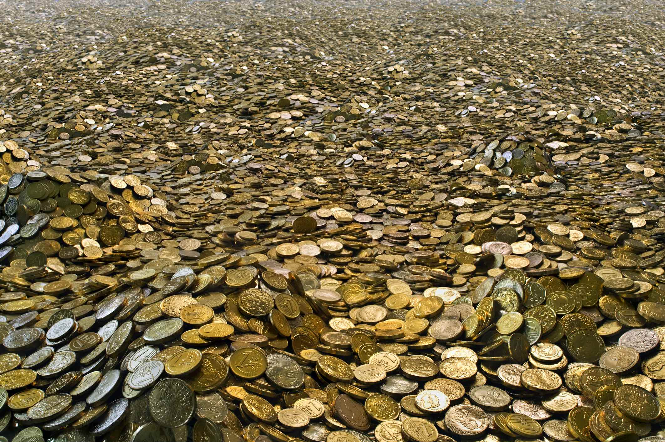 Un paysage de pièces d'or