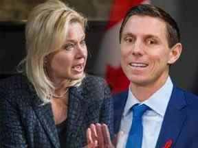 La mairesse de Mississauga Bonnie Crombie (à gauche) et le maire de Brampton Patrick Brown