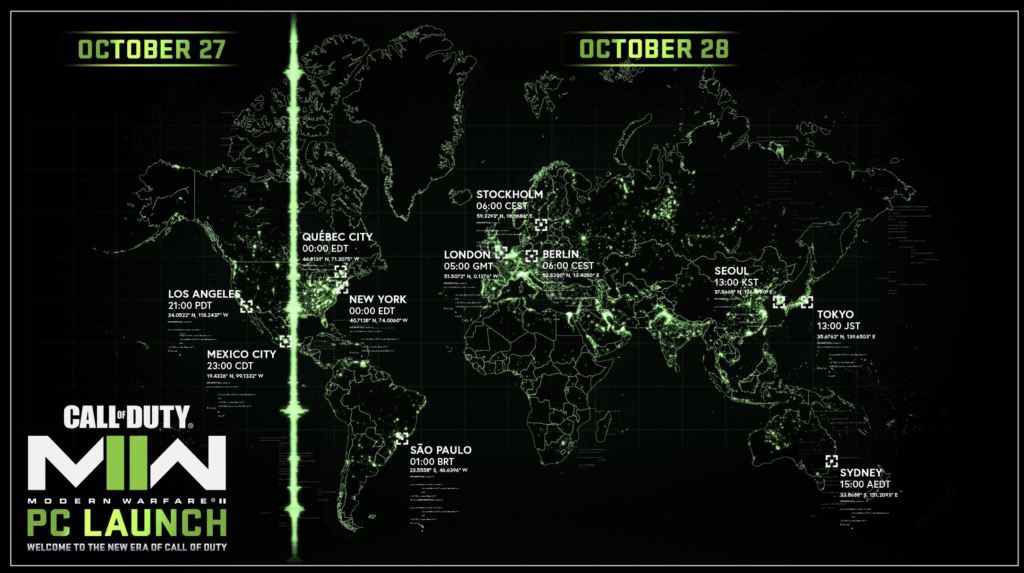 Horaires de sortie de Call of Duty Modern Warfare 2 sur PC