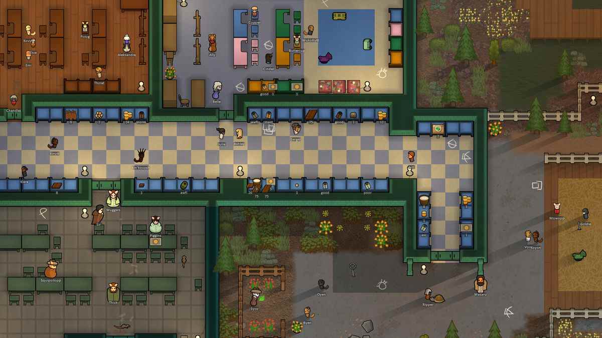 RimWorld - Les joueurs peuvent créer des pépinières élaborées pour leurs jeunes colons, comme le montre cette capture d'écran.