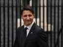 Le premier ministre, Justin Trudeau, arrive au 10 Downing Street pour rencontrer la première ministre britannique de l'époque, Liz Truss, le 18 septembre 2022 à Londres.