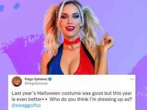 Paige Spiranac est devenue une marque multimillionnaire dans le monde du golf.  Maintenant, elle taquine son costume d'Halloween.