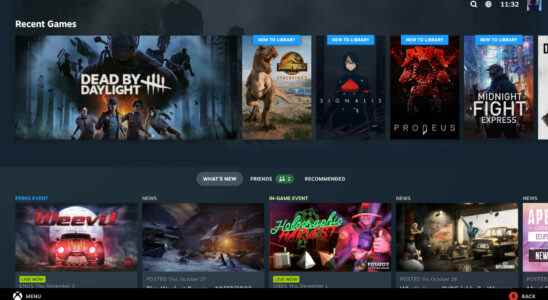 L'interface utilisateur de Steam Deck remplace le mode Steam Big Picture sur les PC Windows