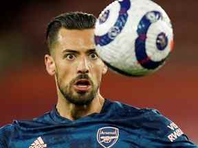 Football football - Premier League - Sheffield United contre Arsenal - Bramall Lane, Sheffield, Grande-Bretagne - 11 avril 2021. Pablo Mari d'Arsenal en action.