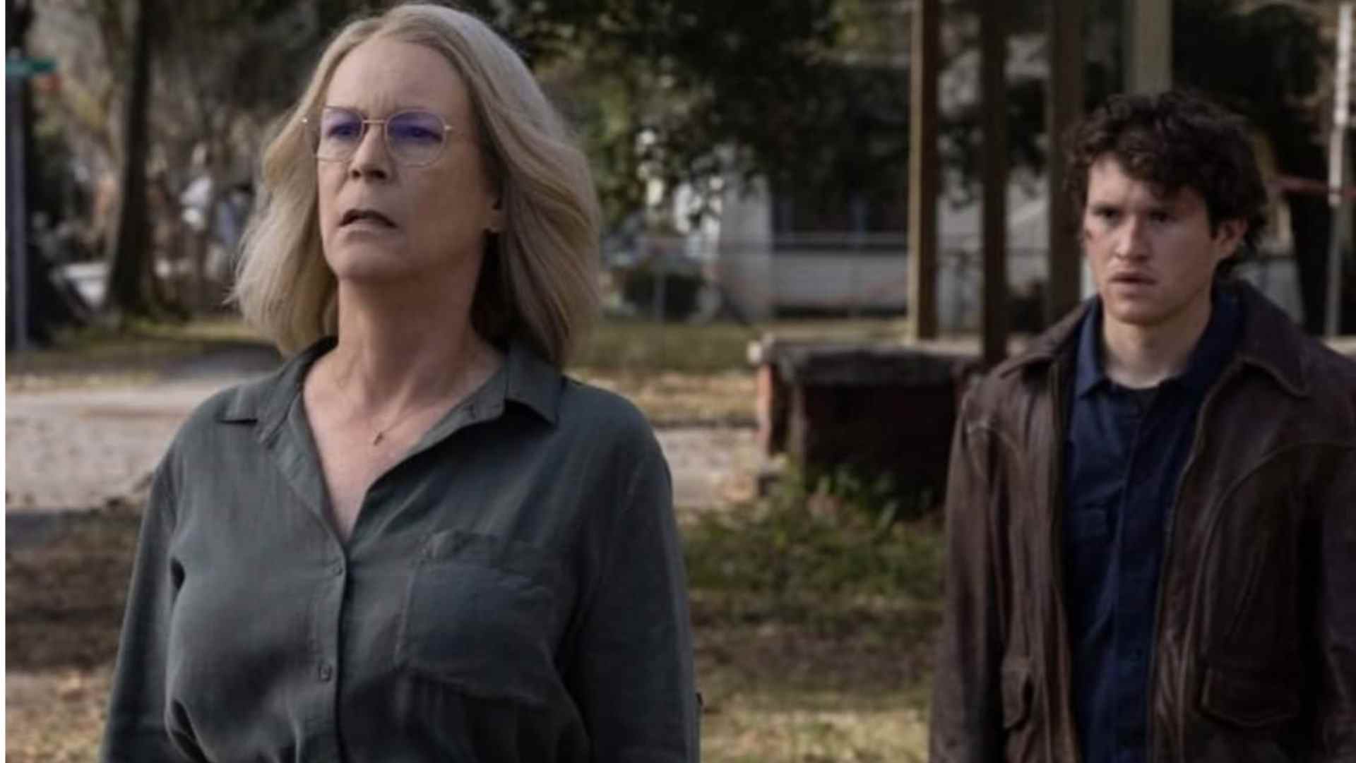 Jamie Lee Curtis et Rohan Campbell dans Halloween se termine