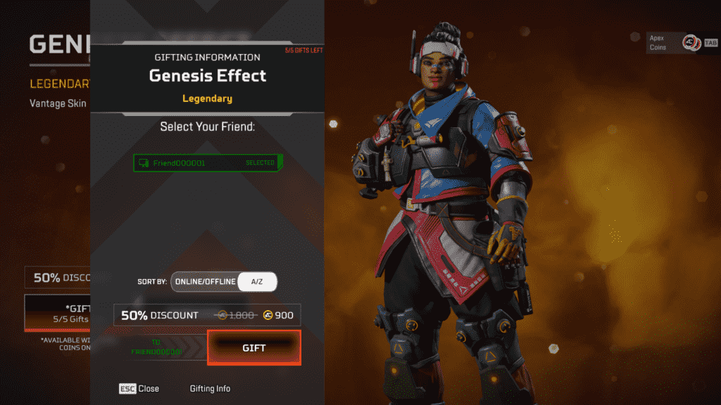 Apex Legends Nouveau système de cadeaux