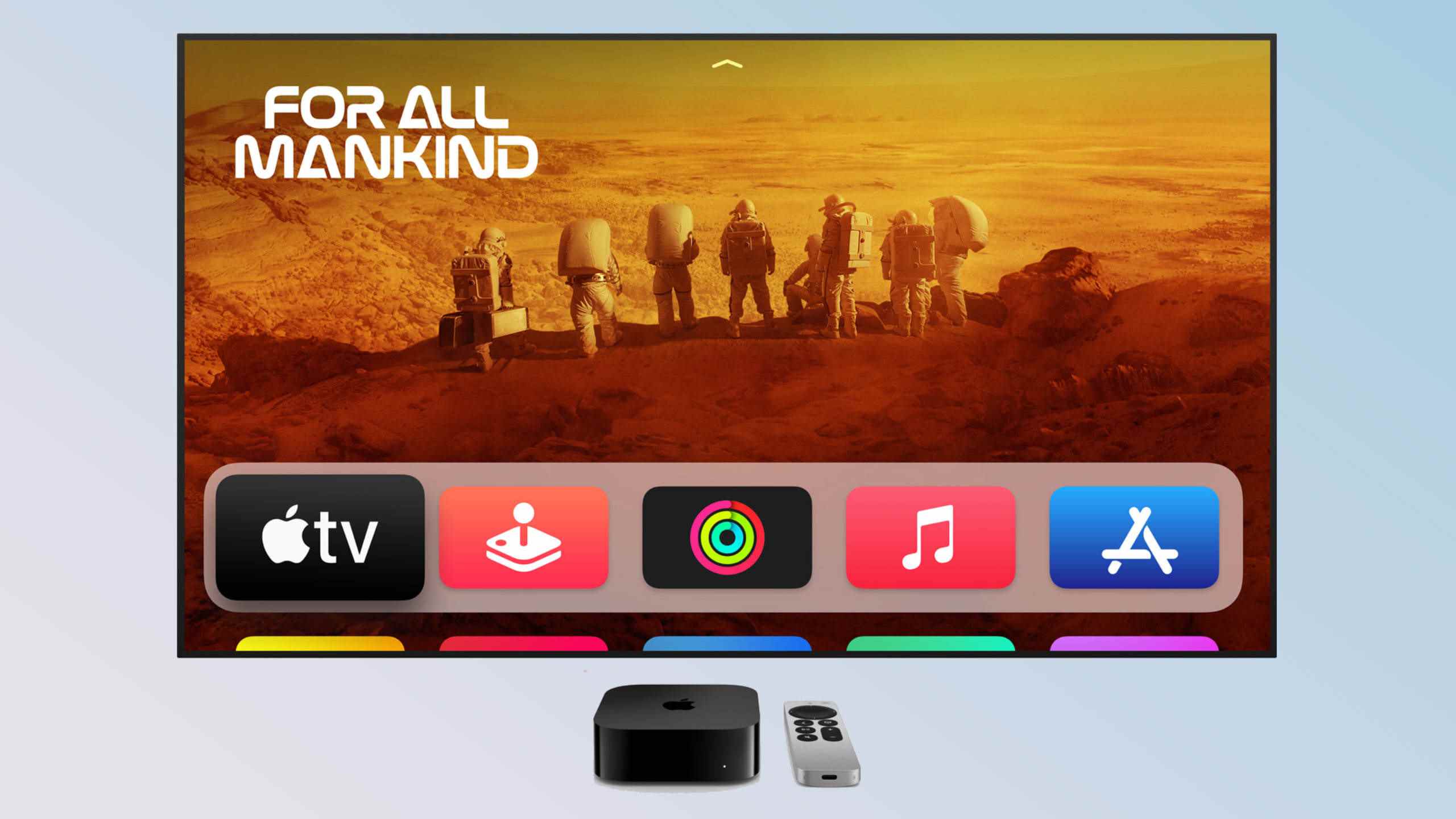 Apple TV 4K 2022 affichée sur un téléviseur