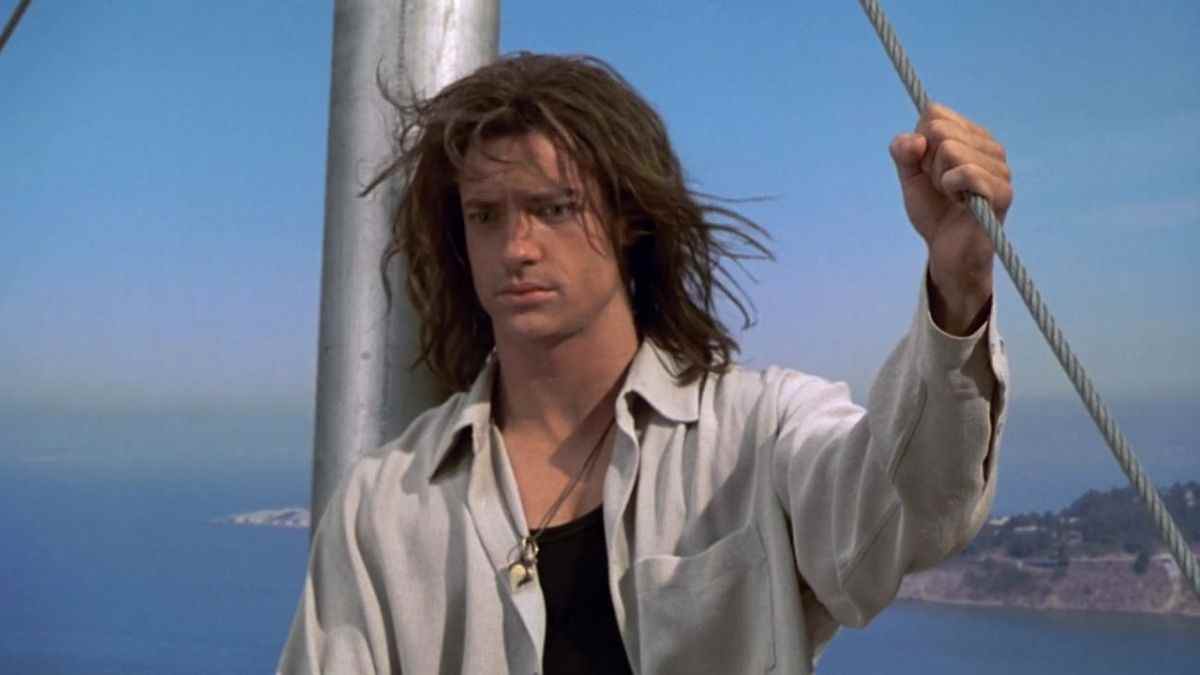 Brendan Fraser on the San Francisco Bay Bridge in George of the Jungle