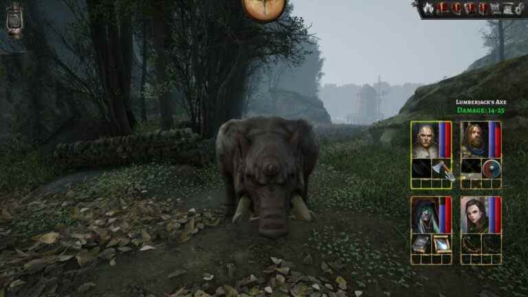 A boar-like creature with a horn