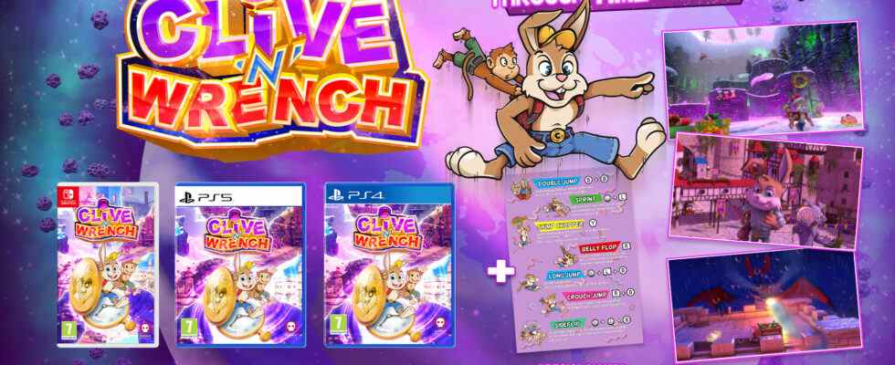 Clive 'N' Wrench sera lancé en février 2023 sur PS5, PS4, Switch et PC