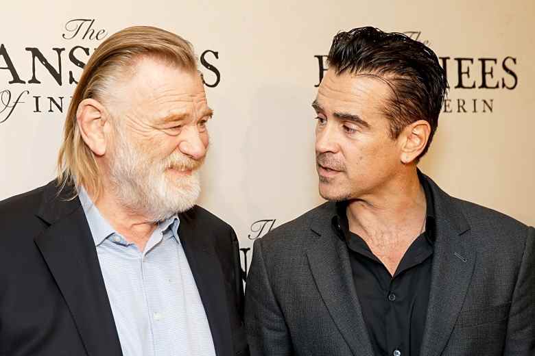 NEW YORK, NEW YORK - OCTOBER 10: Brendan Gleeson (L) and Colin Farrell attend a screening of Searchlight Pictures' "The Banshees Of Inisherin" at DGA Theater on October 10, 2022 in New York City. (Photo by Dominik Bindl/WireImage)