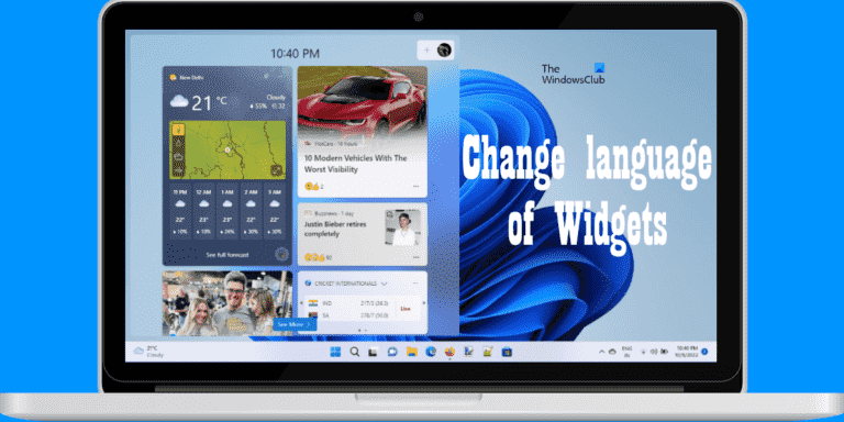 Comment changer la langue des widgets dans Windows 11