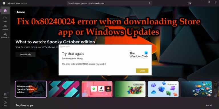 Correction de l’erreur 0x80240024 du Microsoft Store ou des mises à jour Windows