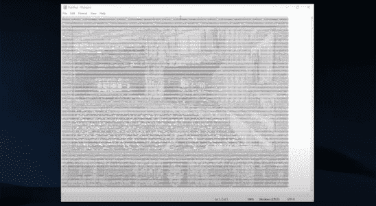 Doom fonctionnant via l'application Bloc-notes semble étonnamment jouable