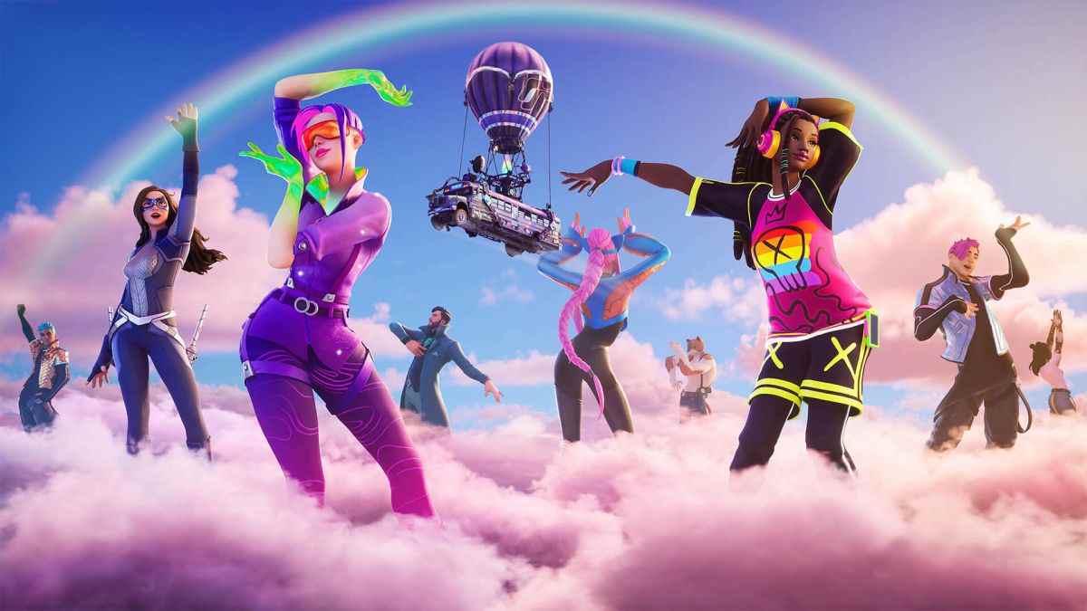 Fortnite promo image for Rainbow Royale event