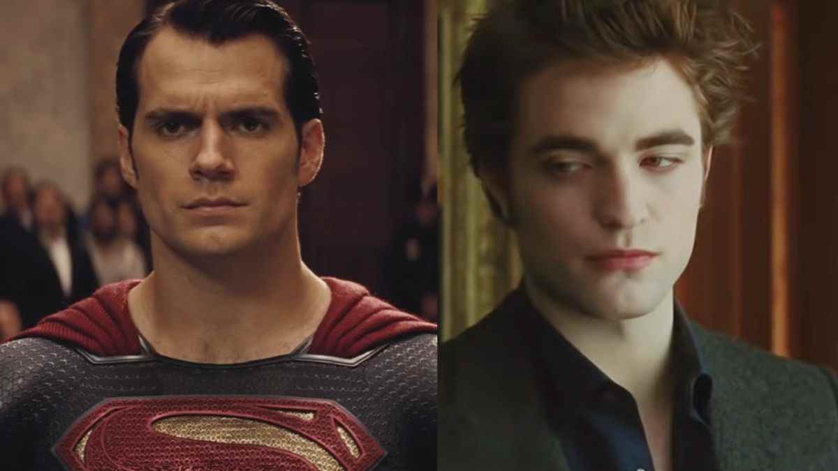 Henry Cavill as Superman in Batman V Superman, Pattinson as Edward Cullen