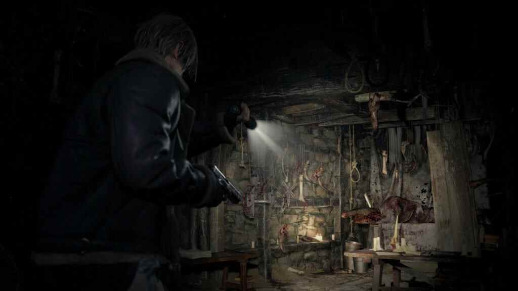 Capture d'écran du gameplay de Resident Evil 4 Remake avec Leon