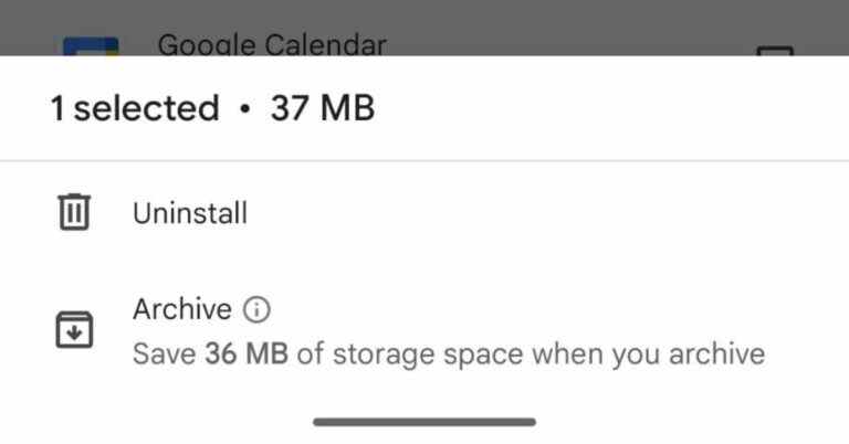 La fonctionnalité d’archivage des applications de Google a été divulguée