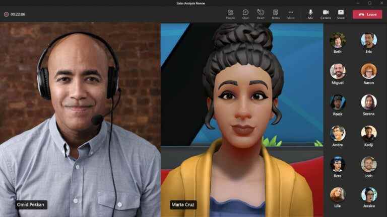 Les avatars de style métaverse sont désormais disponibles dans Microsoft Teams