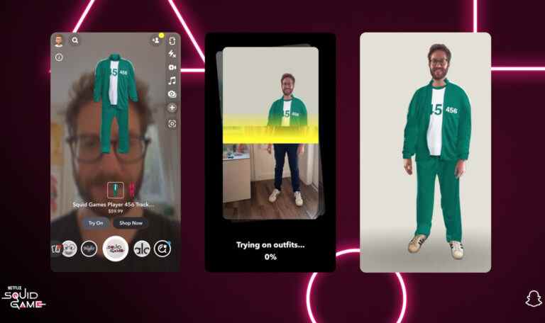 Les nouveaux objectifs AR de Snapchat vous permettent d’essayer et d’acheter des costumes d’Halloween