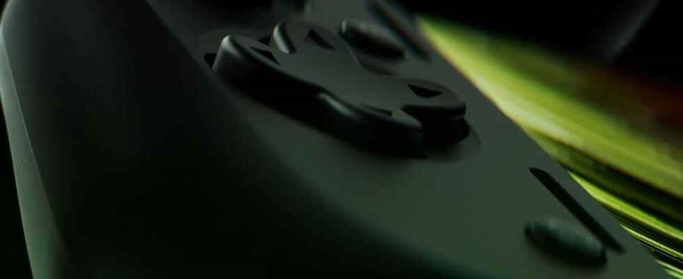 Razer Edge 5G d-pad closeup.