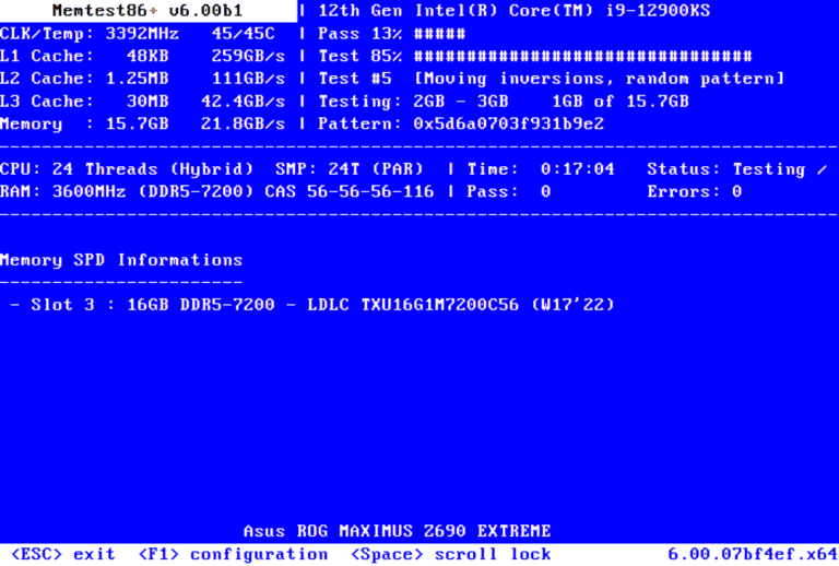 Memtest86+ est de retour !  Nouvelle version publiée après 9 ans