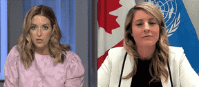 Cette entrevue entre Vassy Kapelos de Radio-Canada et la ministre des Affaires étrangères Mélanie Joly a été commentée cette semaine pour le simple fait que Joly ne semblait pas savoir de quoi elle parlait.  Le sujet était la vague continue de manifestations de rue en Iran contre la police religieuse islamique du pays, une force notoire pour son application brutale du foulard obligatoire aux femmes iraniennes.  Bien que Joly ait promis des sanctions contre l'Iran, elle s'est opposée à qui serait spécifiquement sanctionné et semblait ne pas savoir que le Canada répertorie déjà l'Iran comme un État parrainant le terrorisme.