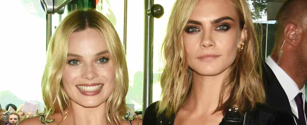 Margot Robbie and Cara Delevingne at Suicide Squad premiere