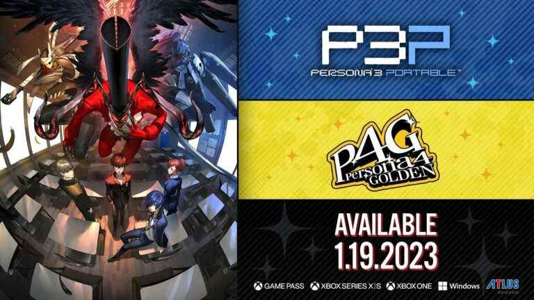 Persona 3 Portable et Persona 4 Golden arrivent sur Nintendo Switch en janvier 2023
