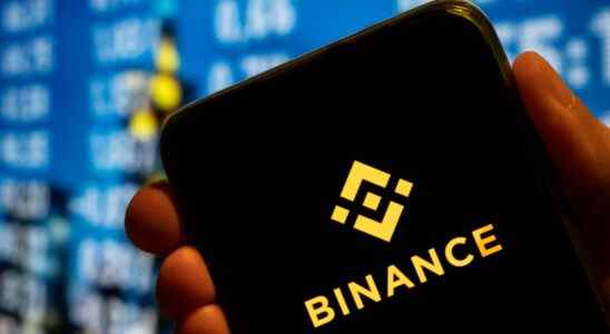 Binance on a smart phone.