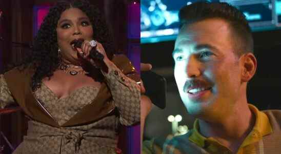 Lizzo and Chris Evans