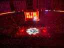 Le terrain est illuminé à la Scotiabank Arena de Toronto avant le deuxième match de la finale de la NBA entre les Raptors de Toronto et les Golden State Warriors, le 2 juin 2019. Les Raptors ont joué à Tampa lors de la saison 2020 en raison de la pandémie.