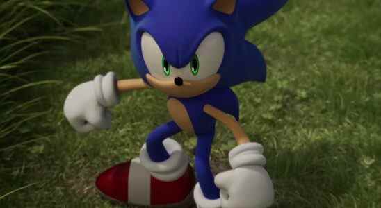 Sonic in a battle pose, ready to rumble