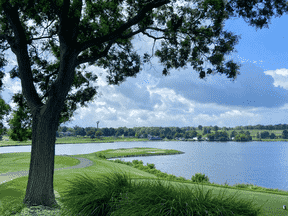 Une photo du green du Firestone Country Club.  (Photo de Jon McCarthy)