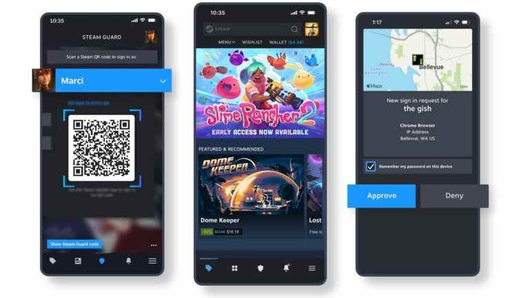 Valve met enfin à jour l'ancienne application mobile maladroite de Steam sur iOS et Android
