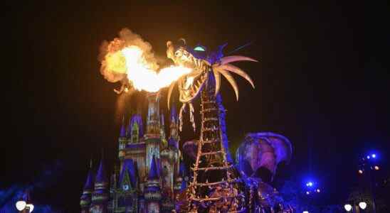 Maleficent Dragon parade float at Magic Kingdom