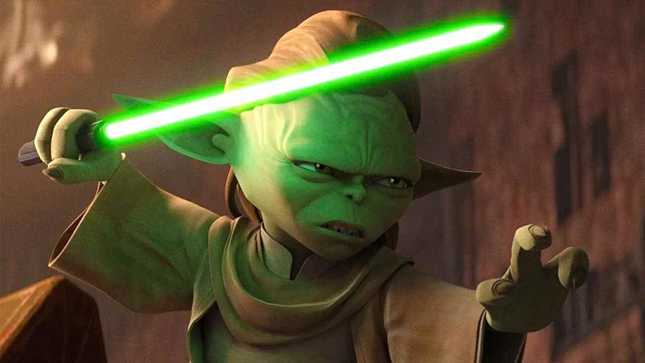 Yaddle parle normalement dans Tales Of The Jedi, alors Yoda nous a probablement trollé
