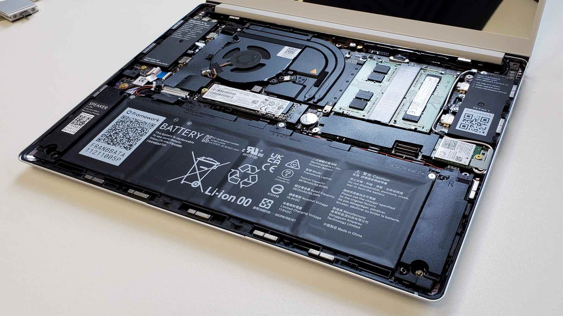 Mise à niveau de Framework Laptop 12e génération